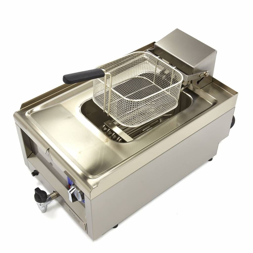Friteuse - 10 L - 1 panier - avec robinet de vidange - 400V – Maxima 09391640