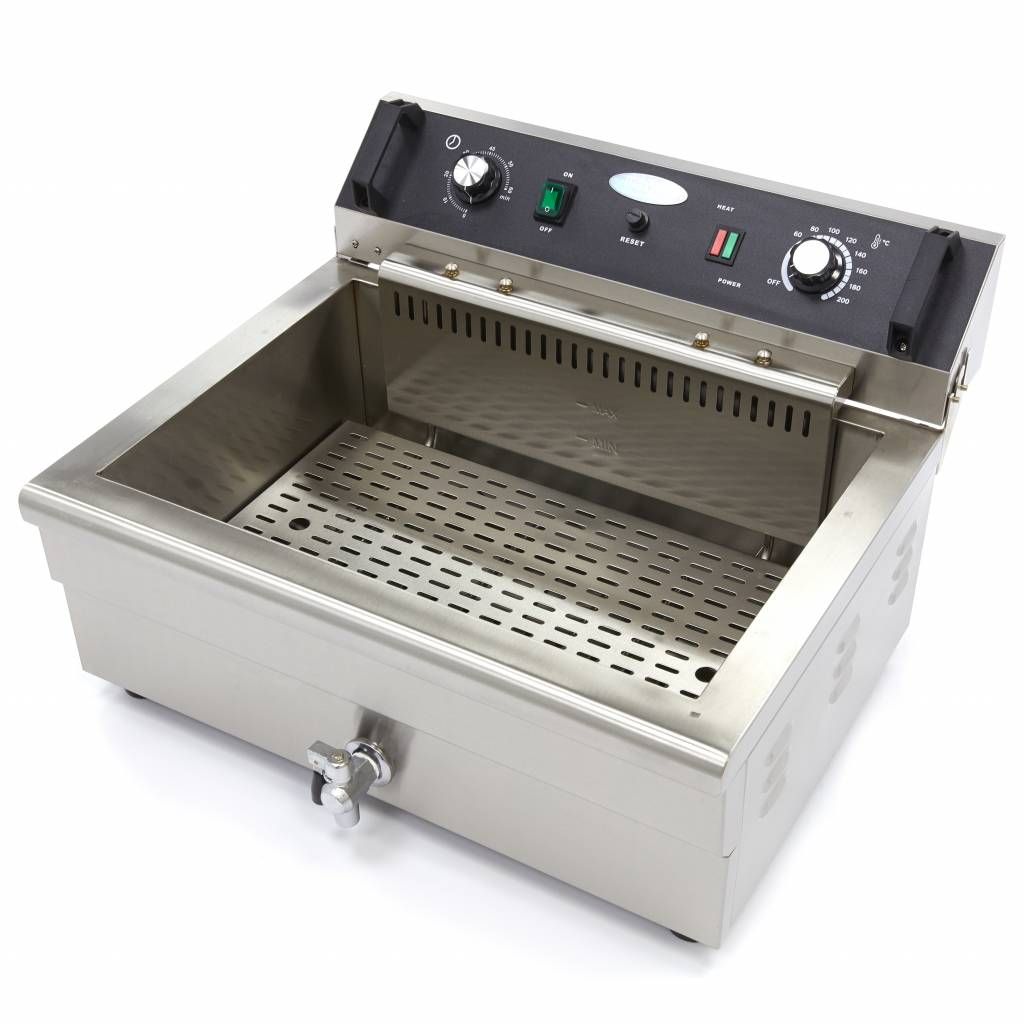 Friteuse - 20 L - 1 panier - avec robinet de vidange – Maxima 09365020