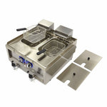 Friteuse - 2 x 10 L - 2 paniers - avec robinet de vidange - 400V – Maxima 09391650