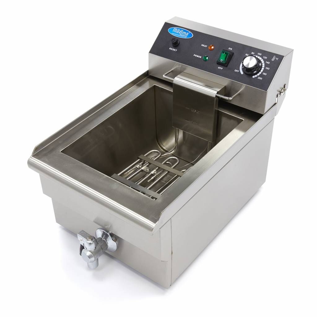 Friteuse - 16 L - 1 panier - avec robinet de vidange – Maxima 09365010