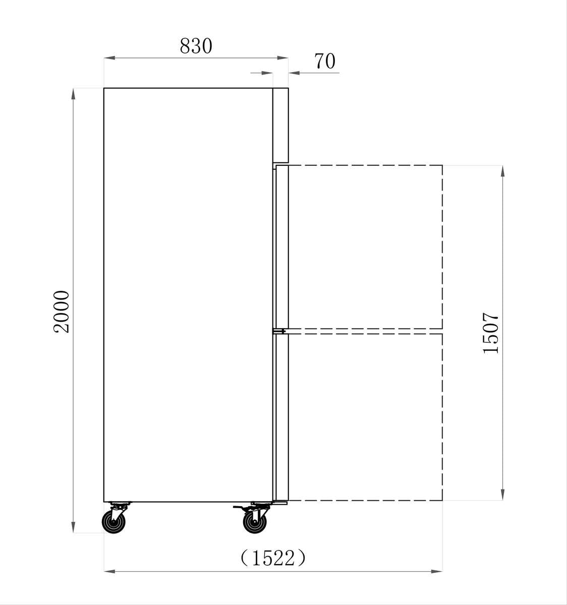 Armoires de congélation STAR — AA14PNNM — 1400 L – vue 2