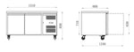 Tables réfrigérées pâtissières STAR — AA28PP — 390 L – vue 2