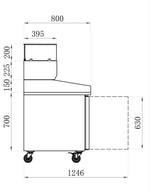Tables à pizzas réfrigérées STAR — AA2PZ — 390 L – vue 2