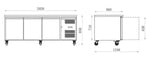 Tables réfrigérées pâtissières STAR — AA38PP — 580 L – vue 2