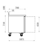 Tables réfrigérées STAR — AA4PD — 553 L – vue 2