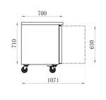 Tables réfrigérées STAR — AA4PP — 553 L – vue 2