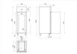 Armoire réfrigérée à poissons STAR — AA6PF — 600 L – vue 2
