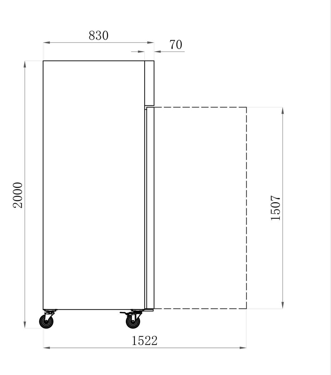 Armoires réfrigérées STAR — AAF7P — 700 L – vue 2