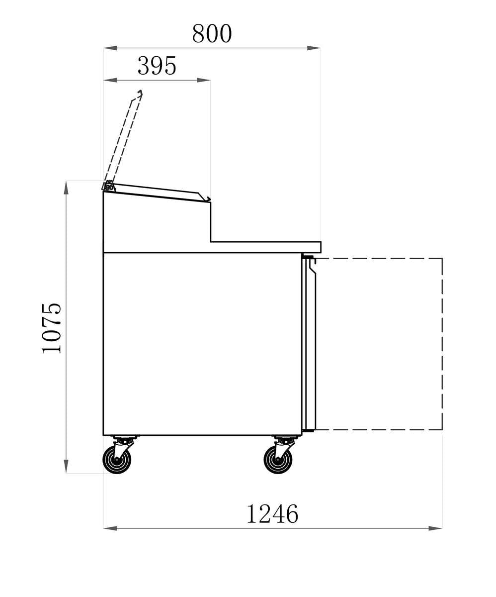 Meubles de préparations STAR — AAS28PP — 390 L – vue 2