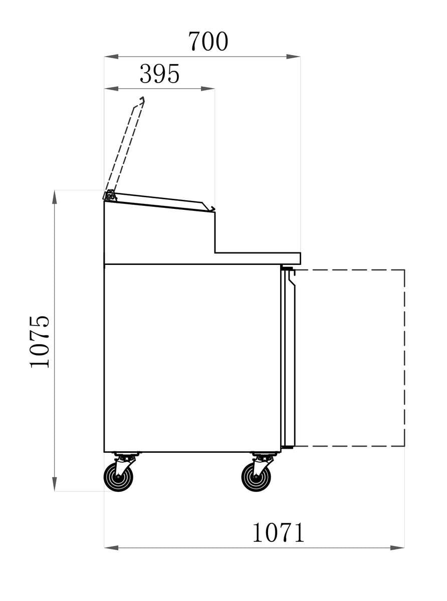 Meubles de préparations STAR — AAS37PP — 417 L – vue 2