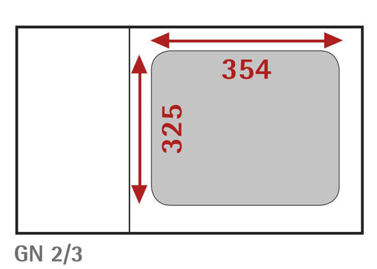 Bac gastronorme inox GN 2/3 AFI Collin-Lucy — B2365 — 5.5 L