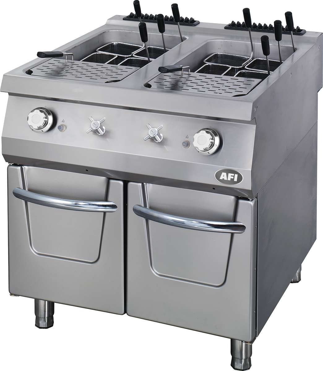 Cuiseurs à pâtes gaz ou électriques sur placard AFI — CAP9G80 — 40+40 L