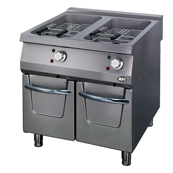 Friteuses gaz ou électriques sur placard AFI — FR9E80 — 22+22 L