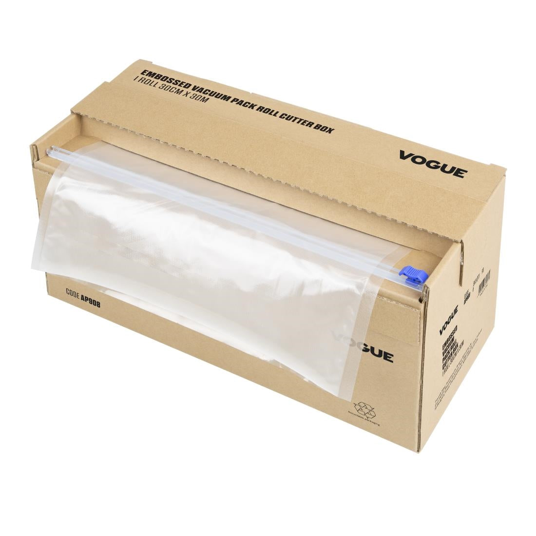 Rouleau d'emballage sous vide Vogue avec boîte de découpe (gaufré), largeur 300 mm — AP908