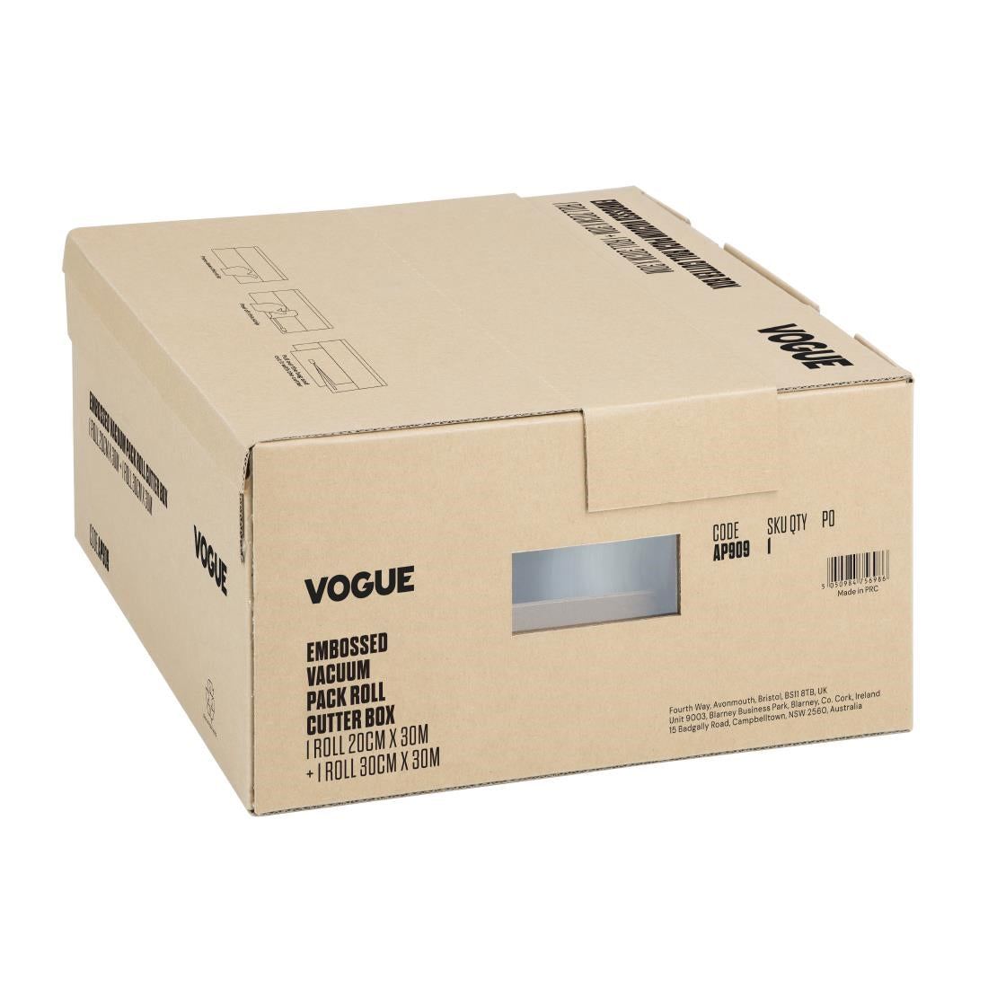Rouleau d'emballage sous vide Vogue avec boîte de découpe (gaufré) 200 mm et 300 mm, lot de 2 — AP909
