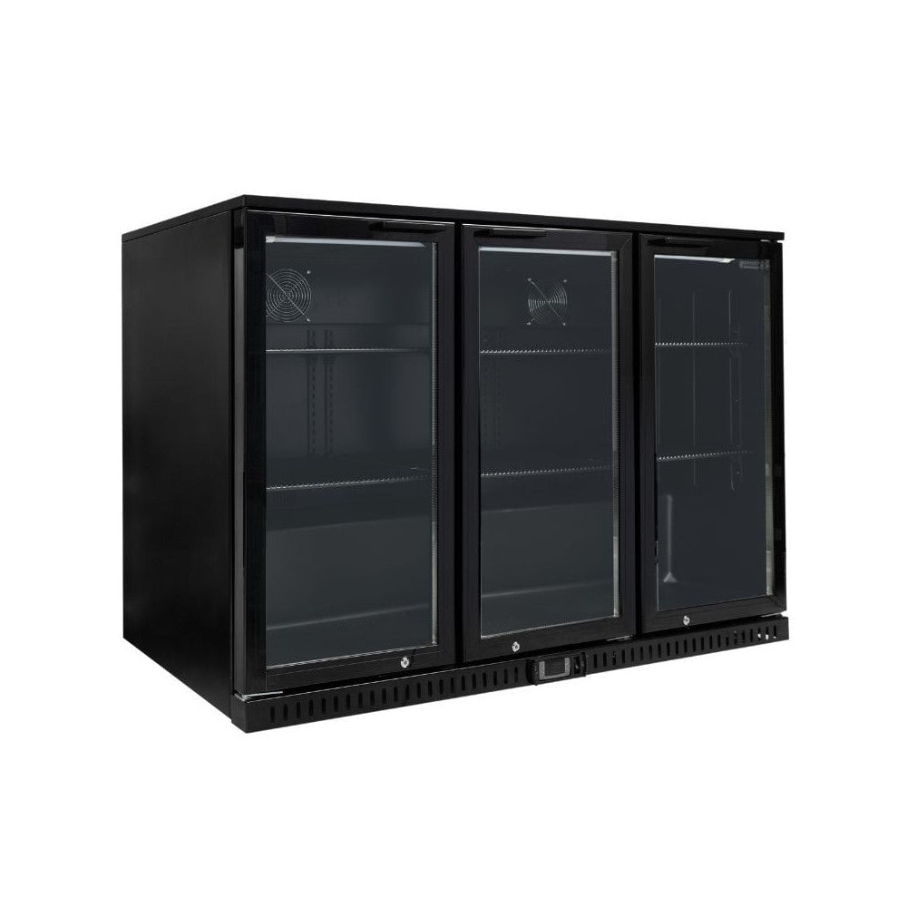 Arrière-Bar Réfrigéré Skinplate 3 Portes Vitrées Battantes - 328 Litres