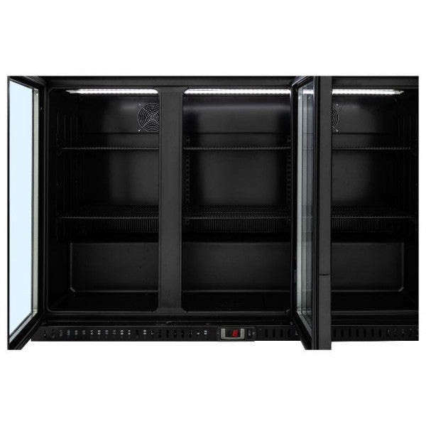 Arrière-Bar Réfrigéré Skinplate 3 Portes Vitrées Battantes - 328 Litres