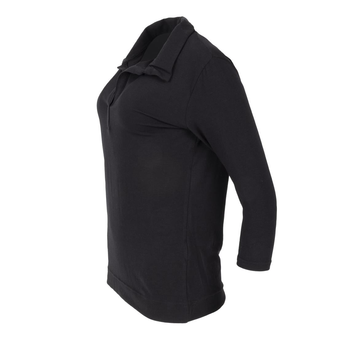 T-Shirt col V femme Uniform Works noir XL — B038-XL
