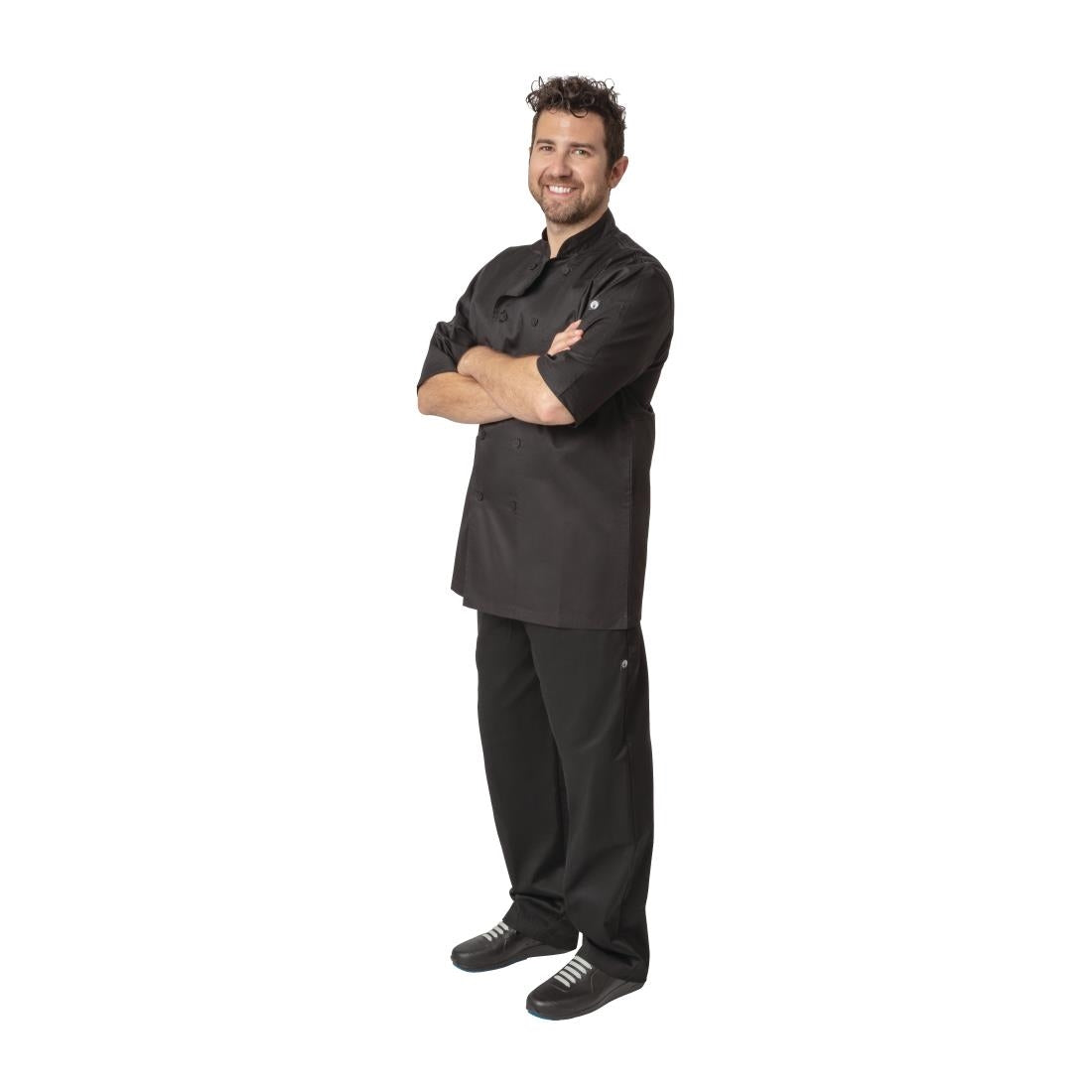 Veste de cuisine mixte Cool Vent Chef Works Montreal noire L — B054-L