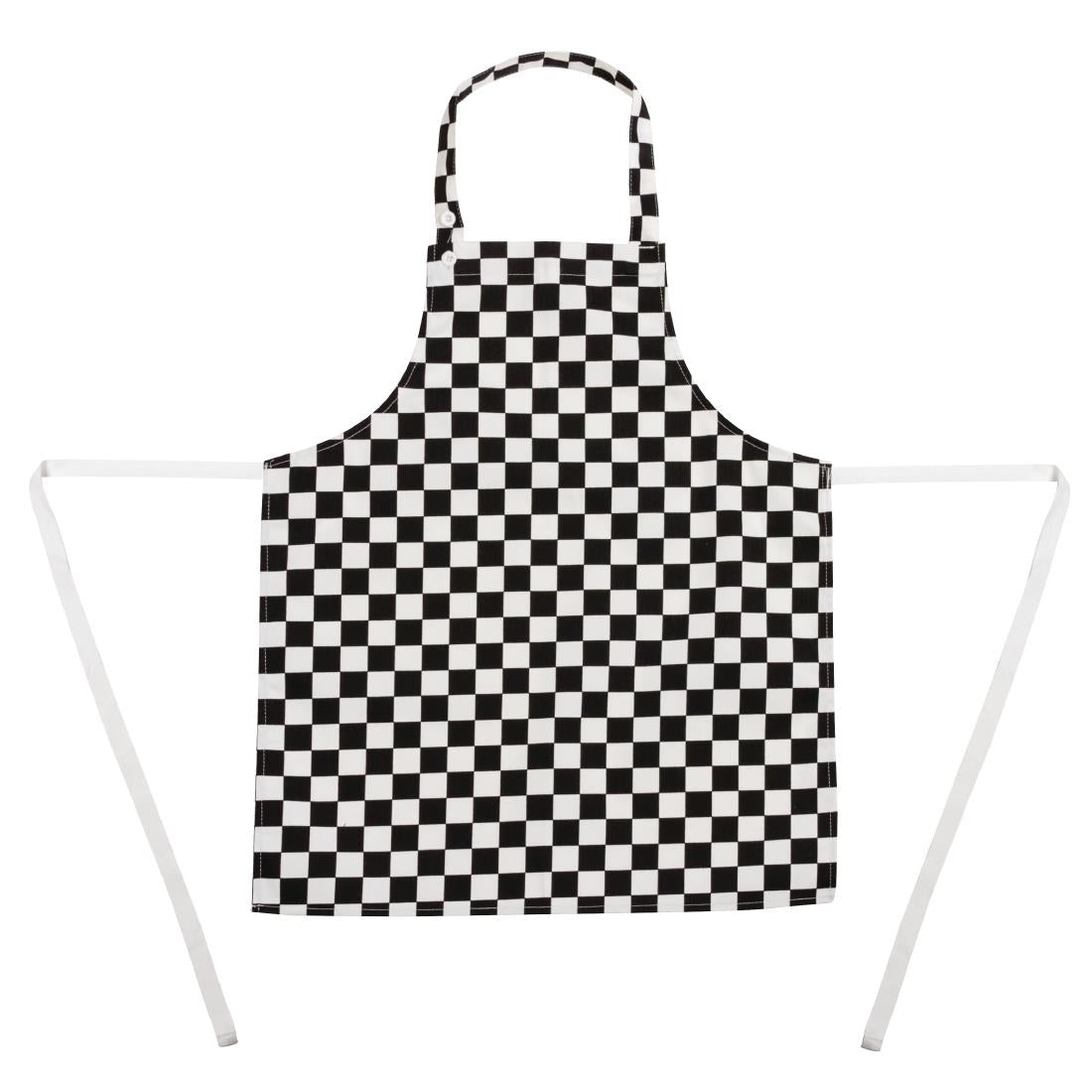 Tablier bavette enfant Whites carreaux noirs et blancs — B357