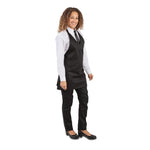 Tablier serveur col en V Whites noir — B128