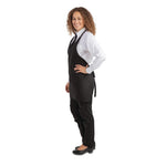 Tablier serveur col en V Whites noir — B128