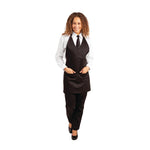 Tablier serveur col en V Whites noir — B128