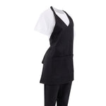 Tablier serveur col en V Whites noir — B128