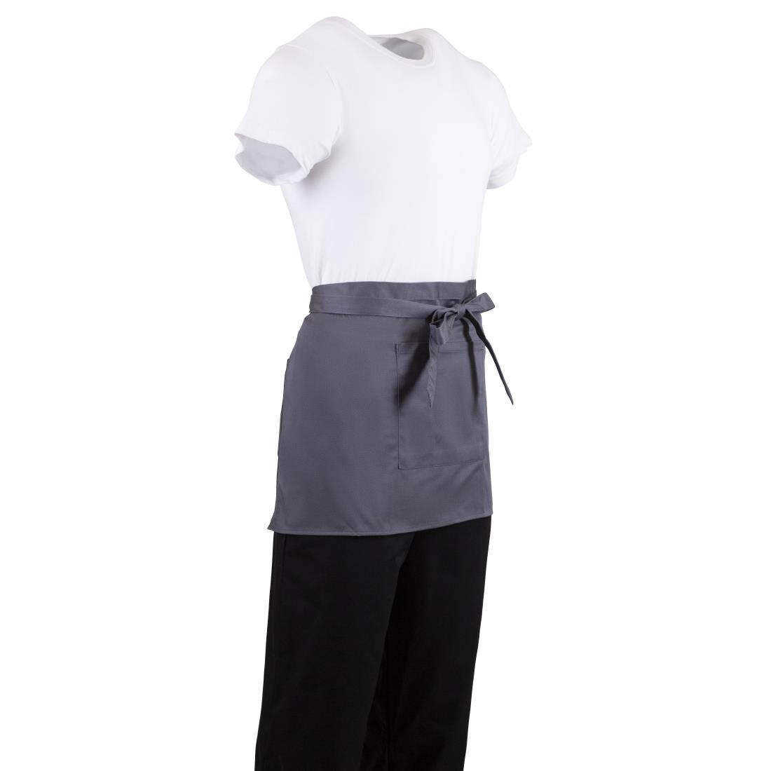 Tablier serveur court Whites gris anthracite — B157