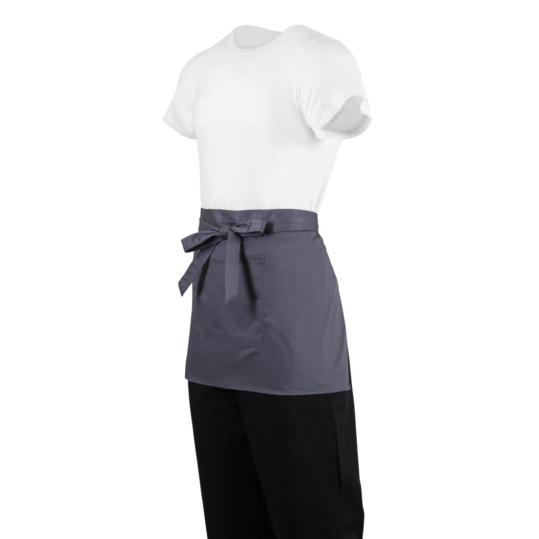 Tablier serveur court Whites gris anthracite — B157