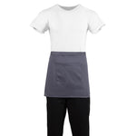 Tablier serveur court Whites gris anthracite — B157