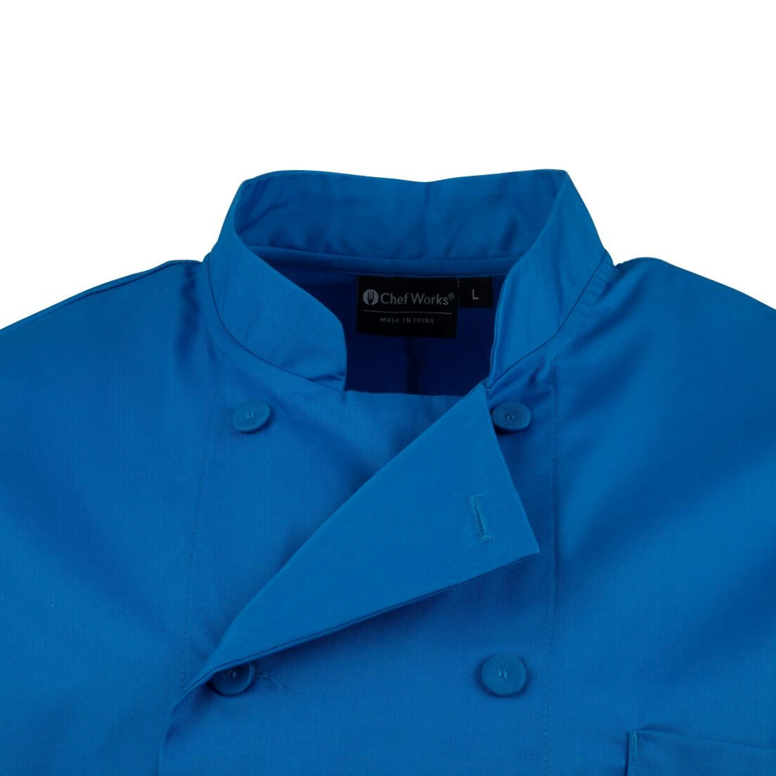 Veste de cuisine mixte Chef Works bleue L — B178-L