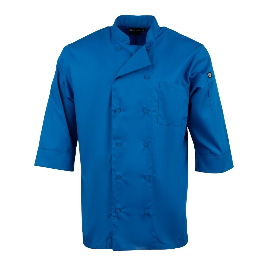 Veste de cuisine mixte Chef Works bleue L — B178-L