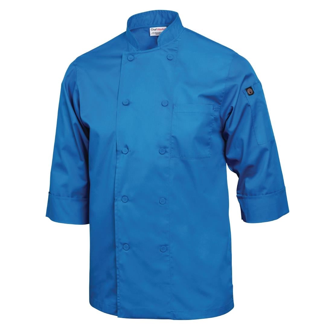 Veste de cuisine mixte Chef Works bleue M — B178-M