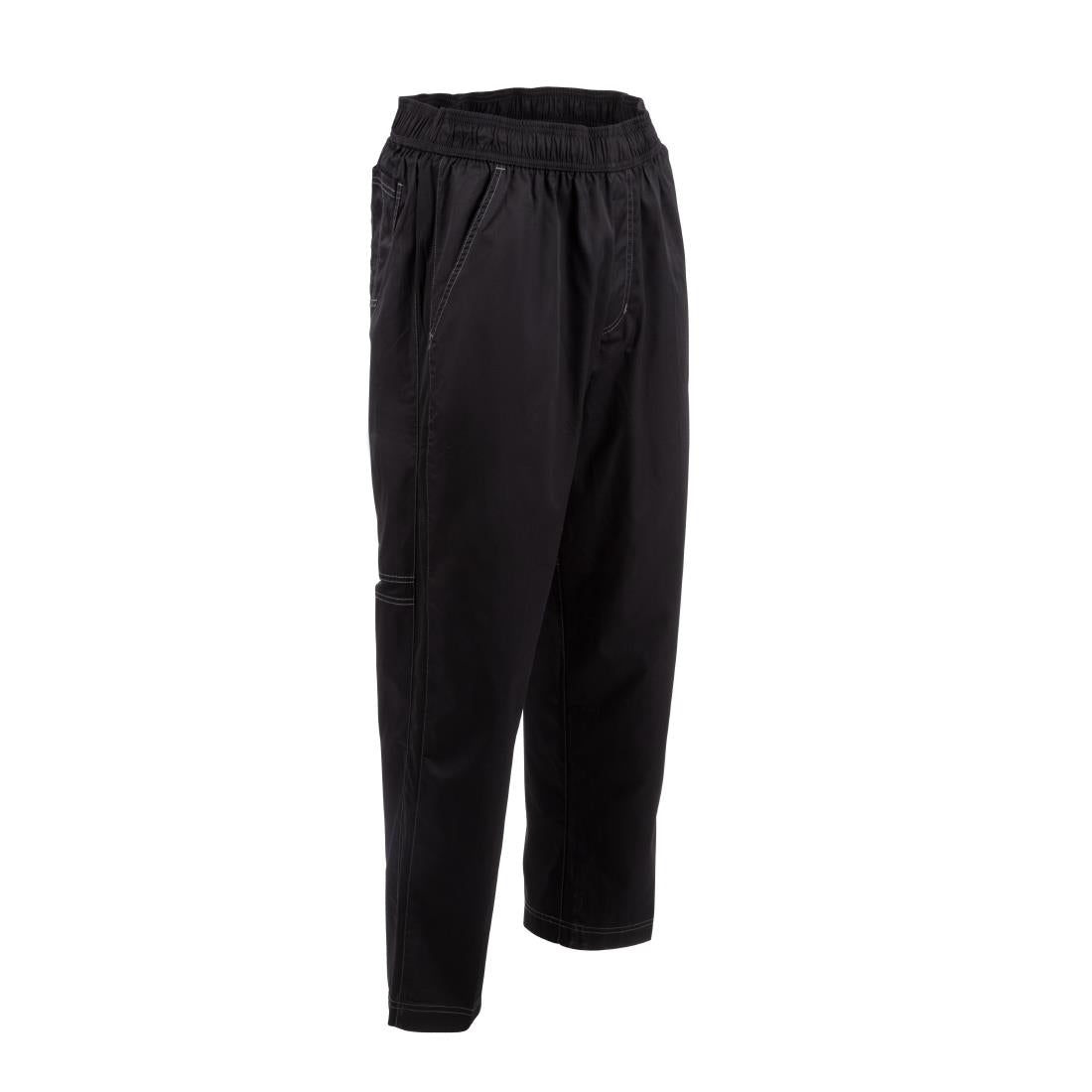 Pantalon de cuisine mixte Baggy Chef Works noir L — B187-L
