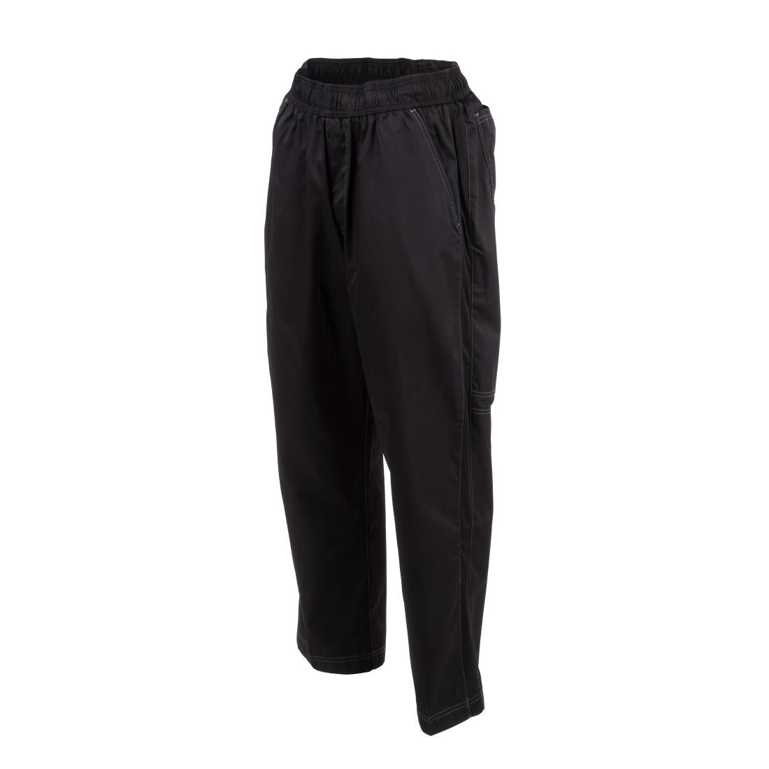 Pantalon de cuisine mixte Baggy Chef Works noir L — B187-L