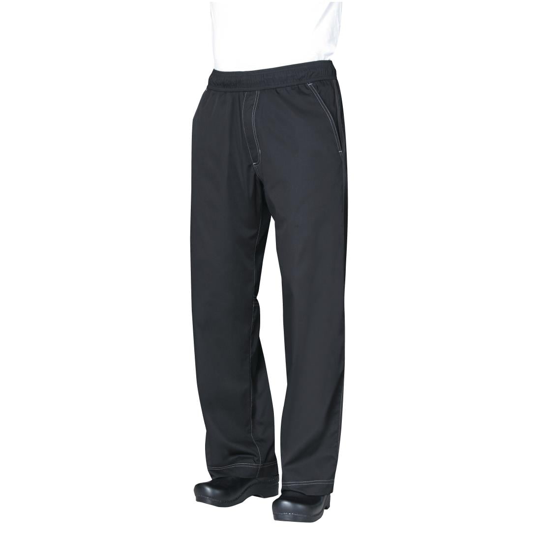 Pantalon de cuisine mixte Baggy Chef Works noir L — B187-L
