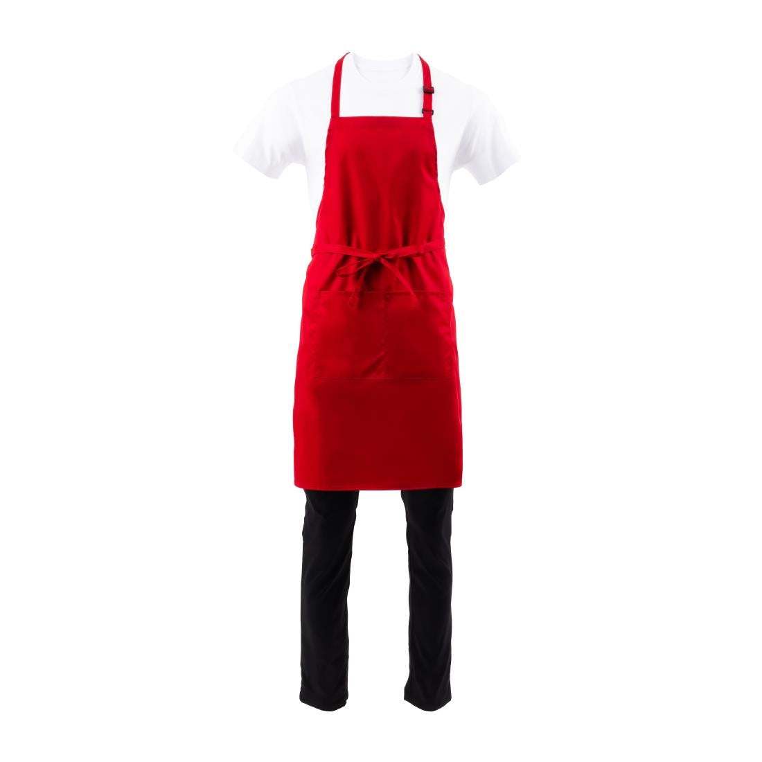 Tablier bavette Chef Works rouge — B196