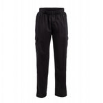 Pantalon de cuisine mixte Chef Works Slim Fit Cargo noir L — B222-L