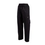 Pantalon de cuisine mixte Chef Works Slim Fit Cargo noir L — B222-L