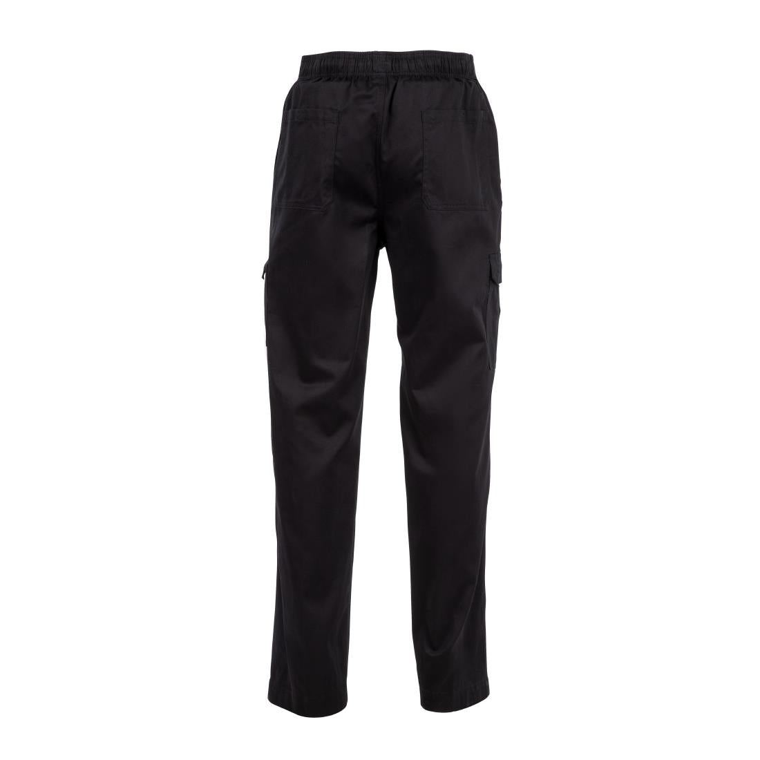 Pantalon de cuisine mixte Chef Works Slim Fit Cargo noir L — B222-L