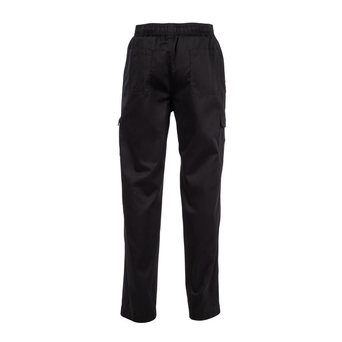 Pantalon de cuisine mixte Chef Works Slim Fit Cargo noir M — B222-M
