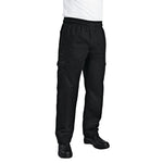 Pantalon de cuisine mixte Chef Works Slim Fit Cargo noir L — B222-L