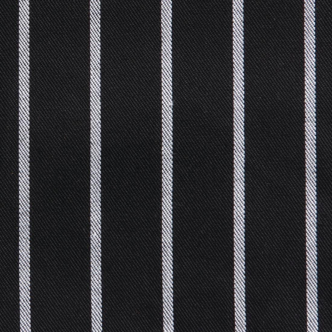 Tablier bavette tissé Chef Works Premium rayures noires et blanches — B248