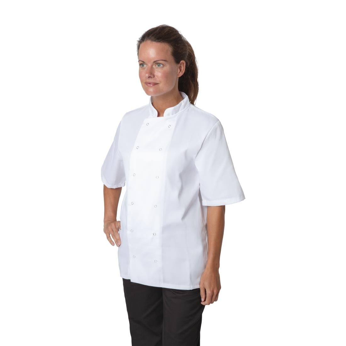 Vestes de cuisine manches courtes Whites Boston blanches M (lot de 5) — SA822