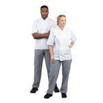 Pantalon de cuisine mixte Whites Vegas petits carreaux bleu et blanc L — B311-L