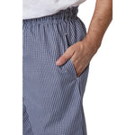 Pantalon de cuisine mixte Whites Vegas petits carreaux bleu et blanc L — B311-L
