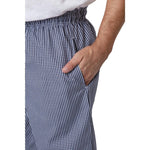 Pantalon de cuisine mixte Whites Vegas petits carreaux bleu et blanc XL — B311-XL