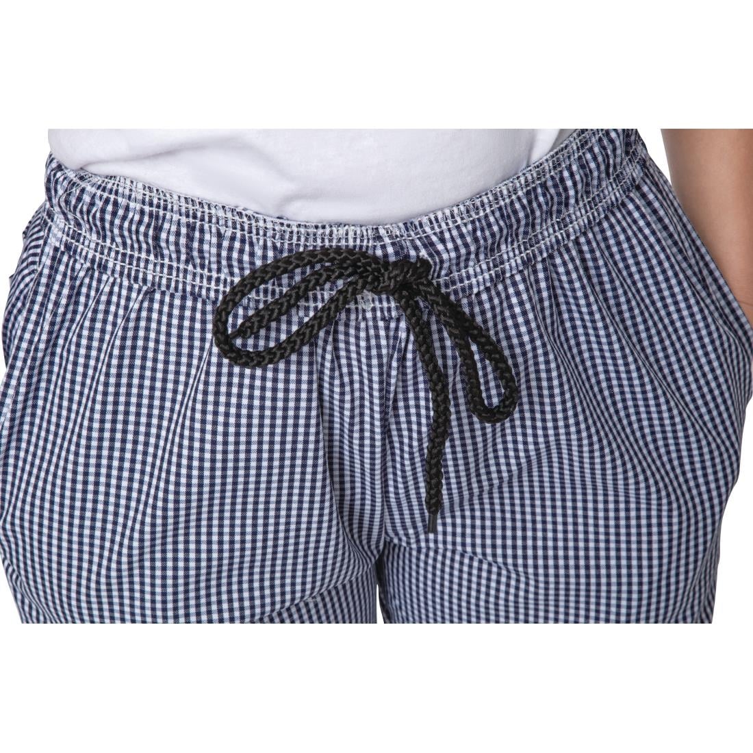 Pantalon de cuisine mixte Whites Vegas petits carreaux bleu et blanc XXL — B311-XXL