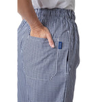 Pantalon de cuisine mixte Whites Vegas petits carreaux bleu et blanc L — B311-L